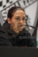 3. Liga; FC Ingolstadt 04 - Alemannia Aachen; Interview Pressekonferenz nach dem Spiel Cheftrainerin Sabrina Wittmann (FCI) Niederlage 0:3
