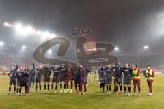 3. Liga; SSV Jahn Regensburg - FC Ingolstadt 04; Sieg Jubel Freude 0:3 Simon Lorenz (32, FCI) Jonas Scholz (15, FCI) Julian Kügel (29, FCI) Linus Rosenlöcher (19, FCI) Fredrik Carlsen (8, FCI) Lukas Fröde (34, FCI) Georgios Antzoulas (6, FCI)