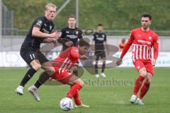 23. Liga; FSV Zwickau - FC Ingolstadt 04; Zweikampf um den Ball Tobias Bech (11, FCI) Voigt Yannic (7 FSV)