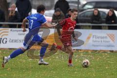 Kreisliga - Saison 2025/26- TSV Kösching - SV Zuchering - Leander Friedl rot Zuchering - Andrej Jozak blau Kösching - Foto: Meyer Jürgen