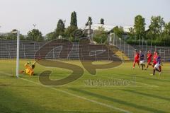 Bayernliga Süd - Saison 2021/2022 - FC Ingolstadt 04 II - Schwaben Augsburg - Markus Ponath Torwart (#1 FCI) pariert einen Elfmeter von Marco Luburic Augsburg - Foto: Meyer Jürgen