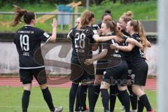 2. Fußball-Liga - Frauen - Saison 2022/2023 - FC Ingolstadt 04 - FFC Turbine Potsdam II - Der 1:0 Führungstreffer durch Samantha Stiglmair (Nr.27 - FCI Frauen) - jubel - Foto: Meyer Jürgen