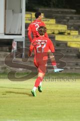 Bayernliga Süd - Saison 2022/2023 - FC Ingolstadt 04 -  VFB Hallbergmoos - Der 1:1 Ausgleichstreffer durch Udogu David (Nr.2 - Fc Ingolstadt 04 II) - Jubel - Juan Ignacio Cabrera rot FCI -  - Foto: Meyer Jürgen