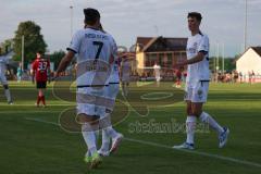 Toto Pokal - Saison 2022/2023 - SpVgg Heßdorf - FC Ingolstadt 04 - Der 0:2 Führungstreffer durch Valmir Sulejmani (Nr.7 - FCI) - Jubel - Foto: Meyer Jürgen