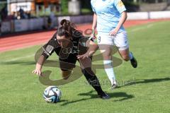 2. Fußball-Liga - Frauen - Saison 2023/2024 - FC Ingolstadt 04 - SG 99 Andernach - Katharina Schmittmann (Nr.26 - FCI Frauen) kommt ins straucheln - - Leonie Stöhr (Nr.9 - Andernach) - Foto: Meyer Jürgen