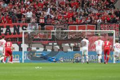 3. Liga - Saison 2023/24 - Rot-Weiss Essen - FC Ingolstadt 04 -  -  Der 0:3 Führungstreffer durch Leonardo Vonic (#20 Essen) - jubel - Torwart  Marius  Funk (Nr.1 - FCI) - XXXXX - Foto: Meyer Jürgen