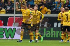 3.Liga - Saison 2022/2023 - Dynamo Dresden - FC Ingolstadt 04 - Der 0:1 Führungstreffer durch Stefan Kutschke (Nr.30 - Dynamo Dresden) - Jubel - Foto: Meyer Jürgen