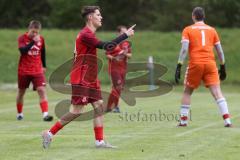 Kreisklasse - Saison 2023/24 - SV Zuchering - TSV Baar/Ebenhausen -  Der 2:0 Führungstreffer durch Leander Friedl rot Zuchering - jubel - Foto: Meyer Jürgen