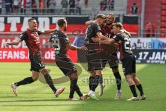 3. Liga; FC Ingolstadt 04 - SSV Ulm 1846; Tor Jubel Treffer Benjamin Kanuric (8, FCI) 1:0 mit Moritz Seiffert (23, FCI) Pascal Testroet (37, FCI) David Kopacz (29, FCI) Mladen Cvjetinovic (19, FCI)