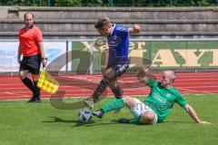 Sparkassenpokal - DJK Ingolstadt - FC Gerolfing - Markus Abele grün Gerolfing - Michael Graßl blau DJK Ingolstadt - Foto: Jürgen Meyer