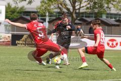 Bezirksliga - Saison 2024/25- TSV Gaimersheim - FC Fatih Ingolstadt - Luca Mancini (Nr.21 - TSV Gaimersheim) - Dardan Berisha rot Fatih links  - Emre Berk rot Fatih - Foto: Meyer Jürgen
