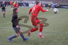 Bayernliga - Frauen - Saison 2022/2023 - FC Ingolstadt 04 II - TSV Schwaben Augsburg - Annika Siebenhüter rot FCI - Nicole Wagner schwarz Augsburg - Foto: Meyer Jürgen