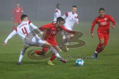 B - Junioren - Bayernliga - U17 - FC Ingolstadt 04 - 1. FC Nürnberg II - Berk Baran rot FC Ingolstadt - Akgün Mahmud weiss Nürnberg -  Foto: Meyer Jürgen