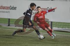 Bayernliga Süd - Saison 2021/2022 - FC Ingolstadt 04 II - VFR Garching - Senger Michael (#21 FCI) - Stubhan Bryan #19 Garching - Foto: Meyer Jürgen