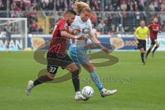 3.Liga - Saison 2022/2023 - TSV 1860 München - FC Ingolstadt 04 - Jesper Verlaat (Nr.4 - 1860 München) - Pascal Testroet (Nr.37 - FCI) - Foto: Meyer Jürgen