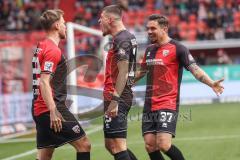 3. Liga; FC Ingolstadt 04 - FC Viktoria Köln; Tor Jubel Treffer Simon Lorenz (32, FCI) 1:0 Mladen Cvjetinovic (19, FCI) Torwart Dudu (1 VK) Pascal Testroet (37, FCI)