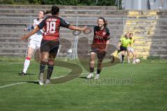2. Bundesliga Frauen - Saison 2026/27  - FC Ingolstadt 04 Frauen - 1. FC Köln II - Der 1:0 Führungstreffer durch Stefanie Reischmann (Nr.24 - FCI Frauen) - jubel - Samantha Stiglmair (Nr.18 - FCI Frauen) - XXXXX - Foto: Meyer Jürgen