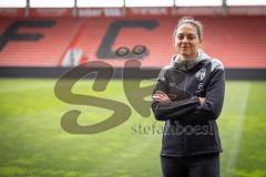 3. Liga; FC Ingolstadt 04 - Neue Trainerin, Pressekonferenz, Cheftrainerin Sabrina Wittman (FCI) in ihrer neuen Wirkunsstätte, Audi Sportpark