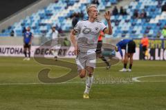 3.Liga - Saison 2022/2023 - 1. FC Saarbrücken - FC Ingolstadt 04 - Tobias Bech (Nr.11 - FCI) trifft zum 3:4 Führungstreffer - jubel - Foto: Meyer Jürgen