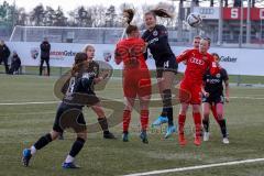 2. Frauen-Bundesliga - Saison 2021/2022 - FC Ingolstadt 04 - Eintracht Frankfurt II - Maier Ramona (#18 FCI) - Janser Malin #14 Frankfurt - Foto: Meyer Jürgen