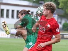 Toto - Pokal - Saison 2026/27 - SV Manching - SV Heimstetten - Moritz May rot Heimstetten  - Daniel Schweiger (Nr.11 - SV Manching) - Foto: Meyer Jürgen