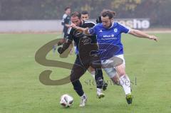 Kreisliga - Saison 2022/2023 - DJK Ingolstadt - Türk.SV Ingolstadt - Ibrahim Sahin schwarz Türk SV - Halil Akinci blau DJK Ing - Foto: Meyer Jürgen