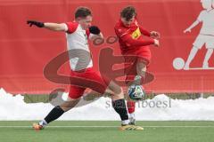 Schanzer Amateurcup 2026 - TSV Kösching - TSV Wolnzach-  - Elias Kraus rot Kösching - Simon Stippel weiss Wolnzach - Foto: Meyer Jürgen