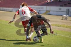 A-Junioren Bundesliga  - Saison 2026/27 - A-Junioren - FC Ingolstadt 04 - Jahn Regensburg - Maximilian Dobler weiss Regensburg - Elom Apemegno rot FCI - Foto: Meyer Jürgen