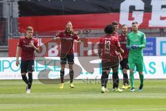 3. Liga - FC Ingolstadt 04 - 1. FC Saarbrücken - vor dem Spiel, Dennis Eckert Ayensa (7, FCI) Björn Paulsen (4, FCI) Francisco Da Silva Caiuby (13, FCI) Torwart Fabijan Buntic (24, FCI) Jonatan Kotzke (25 FCI) Merlin Röhl (34, FCI)