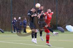 Bezirksliga - Saison 2022/2023 - FC Fatih Ingolstadt - BC Attaching - Tomislav Marinovic schwarz rechts Fatih Ing. - Dardan Berisha schwarz Fatih Ing. links - Foto: Meyer Jürgen