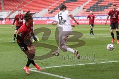 3. Liga - FC Ingolstadt 04 - Waldhof Mannheim - Caniggia Ginola Elva (14, FCI) Schuster Marco (6 Mannheim)