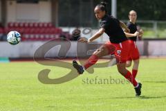 DFB - Pokal Frauen 1. Runde - Saison 2023/2024 - FC Ingolstadt 04 - FC Carl Zeiss Jena - Samantha Stiglmeier (Nr.12 - FCI Frauen) - beim warm machen - Foto: Meyer Jürgen