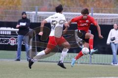 2023_10_28 - Bayernliga Nord - Saison 2023/24 - FC Ingolstadt 04 II - ASV Cham - Leandro Joaquin Kreit Casale rot FCI - Michael Lamecker weiss Cham - Foto: Meyer Jürgen