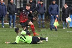 Kreisklasse  Saison 2022/2023 - GW Ingolstadt - SV Stammham - Umut Yürükal grün GW Ing - Michael Wermuth schwarz Stammham - Foto: Meyer Jürgen