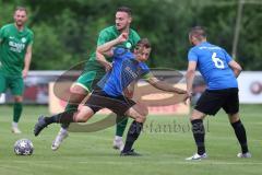Bezirksliga - Saison 2023/2024 - SV Manching  - SpVgg Kammerberg - Marcel Posselt (Nr.19 - SV Manching) - Maximilian Schaar grün Kammerberg - Foto: Meyer Jürgen