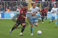 3.Liga - Saison 2022/2023 - TSV 1860 München - FC Ingolstadt 04 - Jesper Verlaat (Nr.4 - 1860 München) - Pascal Testroet (Nr.37 - FCI) - Foto: Meyer Jürgen