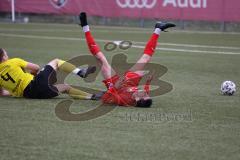 Bayernliga Süd - Saison 2022/2023 - FC Ingolstadt 04 - SV Kirchanschöring - Renato Domislic (Nr.17 - FCI II) - Leberfinger Thomas gelb #4 Kirchanschöring - Foto: Meyer Jürgen