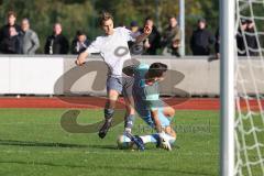 Kreisliga - Saison 2023/2024 - FC Fatih Ingolstadt - TSV Münchsmünster - Maximilian Anthofer grau Münchsmünster - Marco Ernhofer Torwart Fatih - Foto: Meyer Jürgen