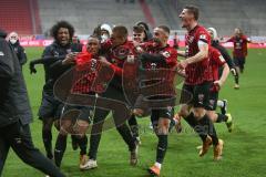 3. Fußball-Liga - Saison 2020/2021 - FC Ingolstadt 04 - FC Viktoria Köln - Der 2:1 Siegtreffer durch Ganiggia Ginola Elva (#14,FCI)  - jubel  -Foto: Meyer Jürgen