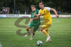 Landesliga - Saison 2026/27 - SV Manching - TSV Gersthofen - Sebastian  Graßl (Nr.10 - SV Manching) - Vogel Christian gelb Gersthofen - Foto: Meyer Jürgen