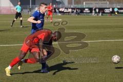 Bayernliga Süd - Saison 2022/2023 - FC Ingolstadt 04 - FC Deisenhofen - Mussa Fofanah (Nr.7 - FCI II) - Michael Bachhuber blau Deisenhofer - Foto: Meyer Jürgen