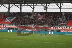 3. Liga - Saison 2025/26 - FC Ingolstadt 04 - Rot-Weiss Essen - Fankurve - Banner - choreo - XXXXX - Foto: Meyer Jürgen