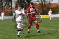 Kreisklasse - Saison 2023/24 - SV Stammham - SV Buxheim-  - Tobias Schmidt weiss Buxheim - Timo Weber rot Stammham - Foto: Meyer Jürgen