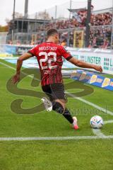 3.Liga - Saison 2022/2023 - TSV 1860 München - FC Ingolstadt 04 - Marcel Costly (Nr.22 - FCI) beim Eckball - Foto: Meyer Jürgen