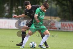 Bezirksliga - Saison 2025/26 - FC Gerolfing - FC Langengeisling - Leonardo Lucic (Nr.19 - FC Gerolfing) - Maxmilian Maier schwarz Geisling - Foto: Meyer Jürgen