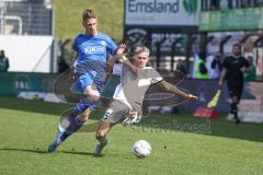 3. Liga; SV Meppen - FC Ingolstadt 04; Thomas Rausch (45, FCI) Zweikampf Kampf um den Ball Pourié Marvin (13 SVM)