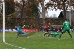 BZL - Oberbayern Nord - SV Manching - SV Kasing -  Der 2:0 Führungstreffer durch Rybalko Johann grün Manching - jubel - Heisler Maximilian rot Kasing - Patrick Lücking Torwart Kasing - Foto: Jürgen Meyer