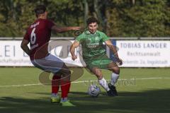Kreisliga - Saison 2023/2024 - FC Gerolfing - Türk SV Ingolstadt - Altan Calim grün Gerolfing - Marijan Maricic rot Türk SV - Foto: Meyer Jürgen