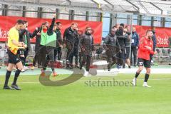 3.Liga - Saison 2022/2023 - TSV 1860 München - FC Ingolstadt 04 - Das Spiel ist aus - Jubel - Pascal Testroet (Nr.37 - FCI) - - Foto: Meyer Jürgen