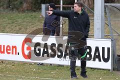 Testspiel - SV Manching - TSV Pöttmes - Florian Stegmeier Trainer Manching - Foto: Jürgen Meyer